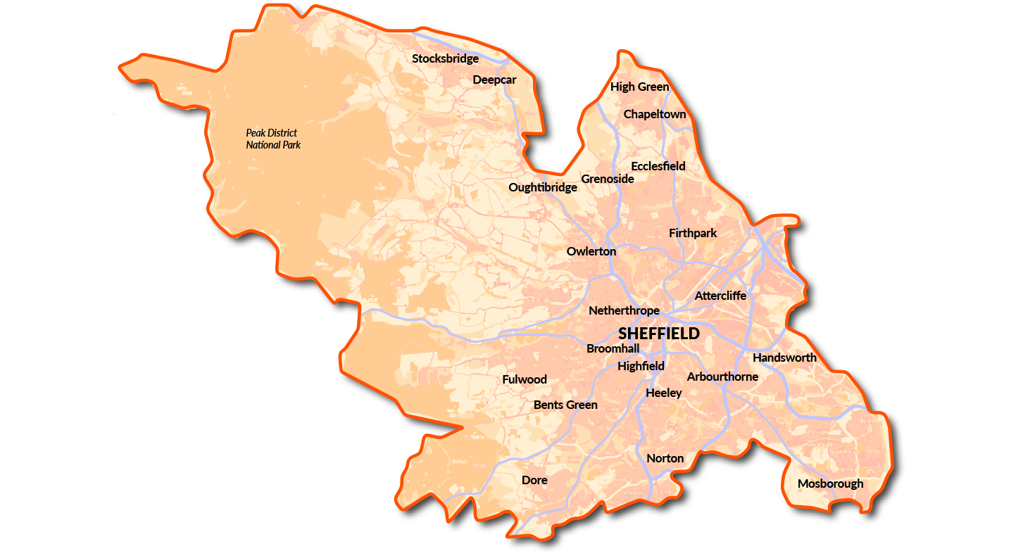 Map of Sheffield