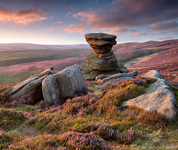 The picturesque Peak District which surrounds Sheffield