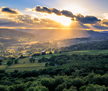 The picturesque countryside which surrounds Sheffield, South Yorkshire